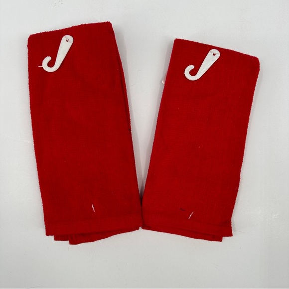 Vintage Sultan's Linens Fingertip Kitchen Bath Hand Towels Christmas Santa Red - Picture 2 of 9